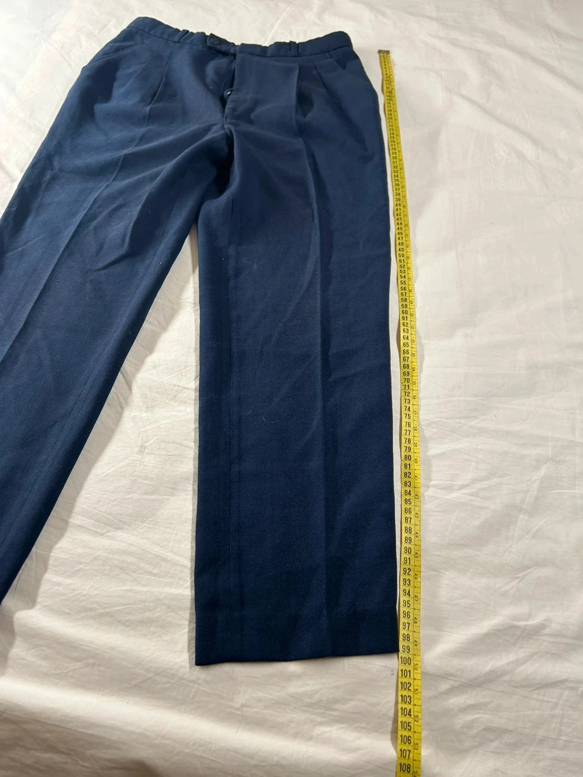 Navy blue suit trousers from Galeries collections in wool size 44 – photo 4